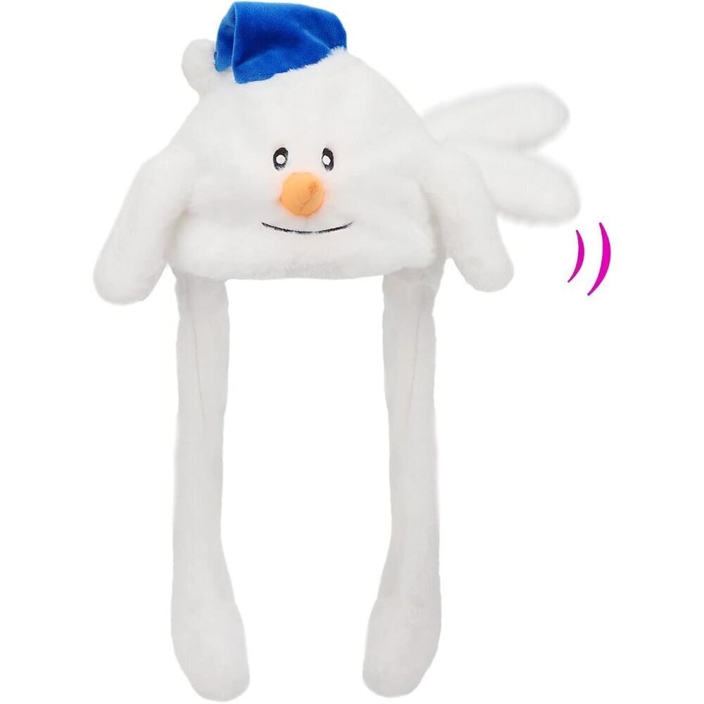 Kids Snowman Animal Hat with Ears Moving Jumping Pop Up Beating Plush Holiday
